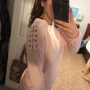 Light pink American eagle crew neck